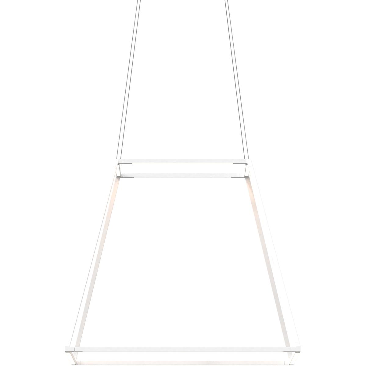 Koncept ZBP-24-RS-SW-MWT-CNP Z-Bar Rise LED 26 inch Matte white Pendant Ceiling Light, Square